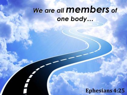 Ephesians 4 25 we are all members of one powerpoint church sermon