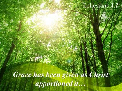Ephesians 4 7 grace has been given powerpoint church sermon