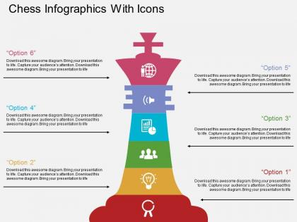 Eq chess infographics with icons flat powerpoint design