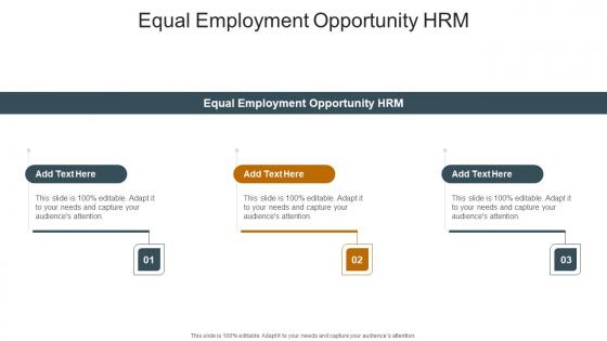 Equal Employment Opportunity HRM In Powerpoint And Google Slides Cpb