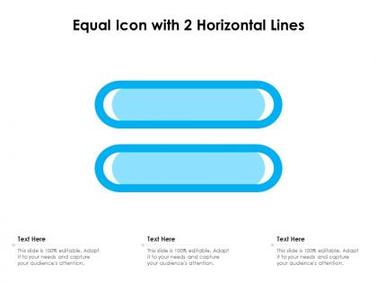 Equal icon with 2 horizontal lines