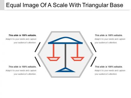 Equal image of a scale with triangular base
