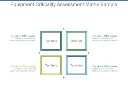 Equipment criticality assessment matrix sample powerpoint slides design