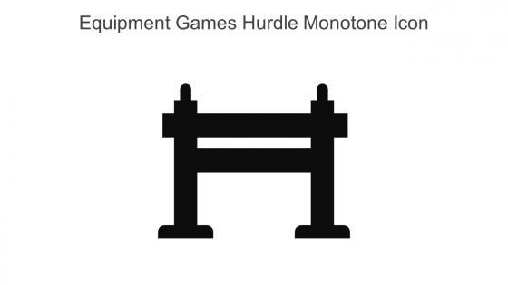 Equipment Games Hurdle Monotone Icon In Powerpoint Pptx Png And Editable Eps Format