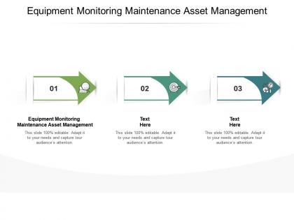 Equipment monitoring maintenance asset management ppt powerpoint presentation model show cpb