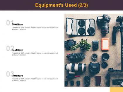 Equipments used marketing ppt powerpoint presentation gallery show