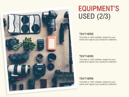 Equipments used marketing ppt powerpoint presentation ideas themes