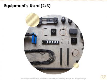 Equipments used marketing ppt powerpoint presentation portfolio aids