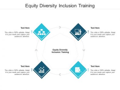 Equity diversity inclusion training ppt powerpoint presentation icon infographics cpb