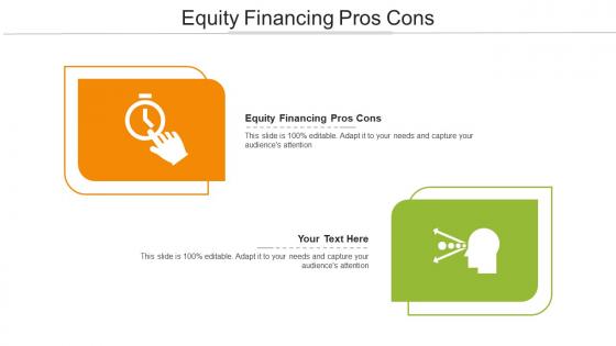 Equity Financing Pros Cons Ppt Powerpoint Presentation Slides Model Cpb