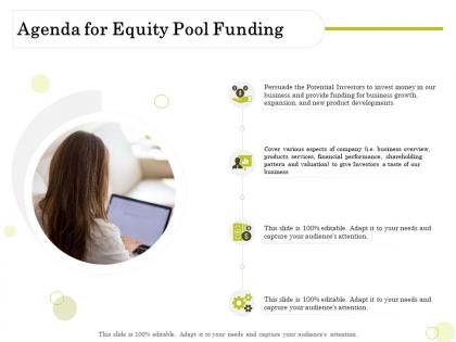 Equity pool funding agenda for equity pool funding product developments ppts shows