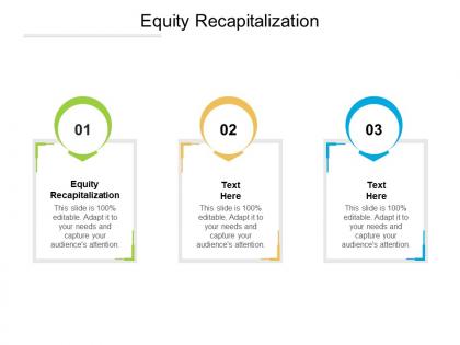 Equity recapitalization ppt powerpoint presentation slides display cpb