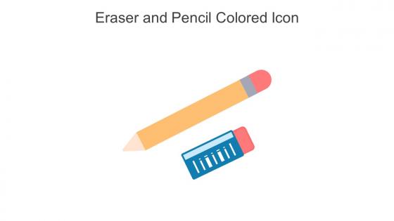 Eraser and Pencil Colored Icon in powerpoint pptx png and editable eps format