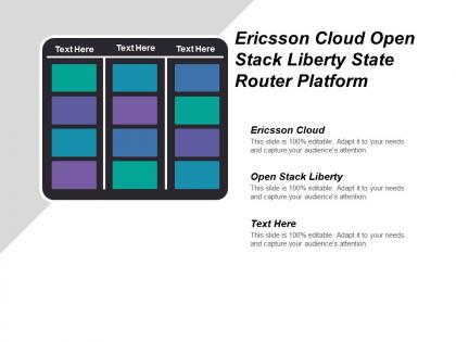 Ericsson cloud open stack liberty state router platform