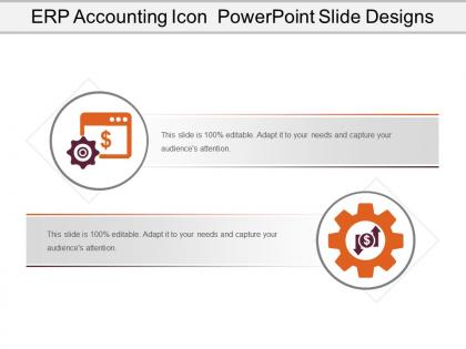 Erp accounting icon powerpoint slide designs