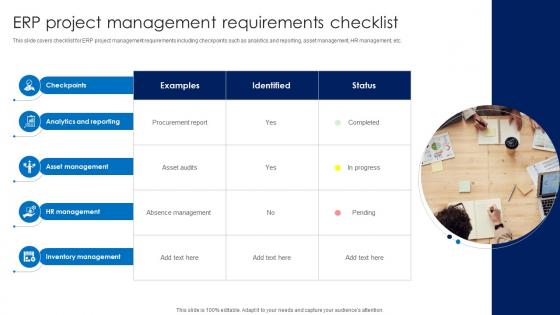 ERP Project Management Requirements Checklist
