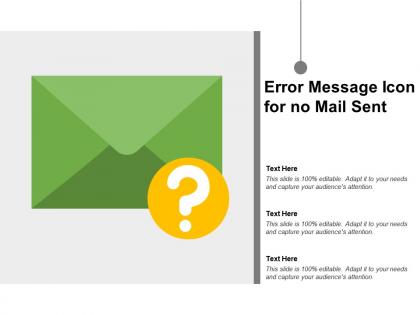 Error message icon for no mail sent