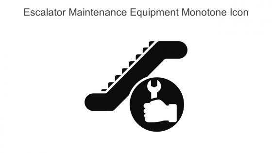 Escalator Maintenance Equipment Monotone Icon In Powerpoint Pptx Png And Editable Eps Format