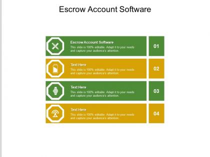 Escrow account software ppt powerpoint presentation file graphics cpb