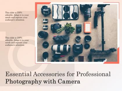 Essential accessories for professional photography with camera