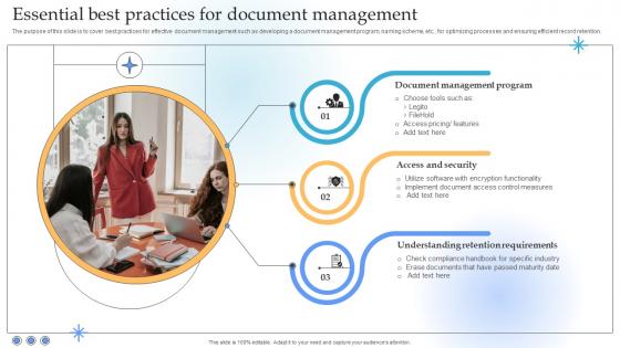 Essential Best Practices For Document Management