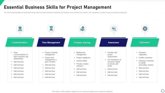 Essential Business Skills For Project Management