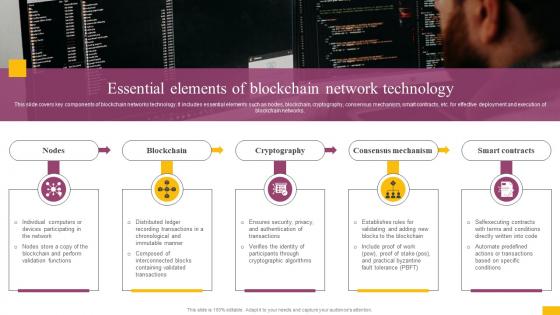 Essential Elements Of Blockchain Network Technology Complete Guide To Understand BCT SS