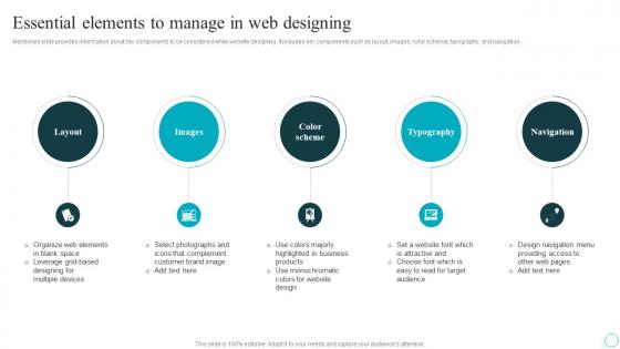 Essential Elements To Manage In Web Designing Strategic Guide For Web Design Company
