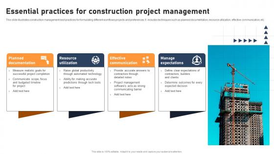 Essential Practices For Construction Project Management