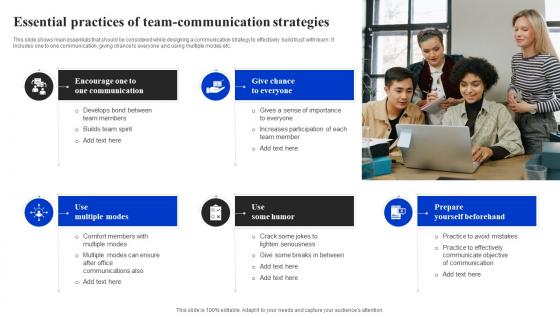 Essential Practices Of Team Communication Strategies