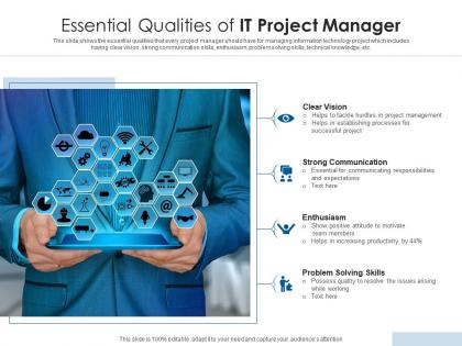 Essential qualities of it project manager