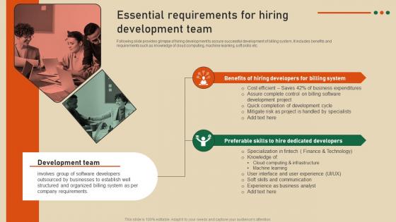 Essential Requirements For Hiring Development Strategic Guide To Develop Customer Billing System