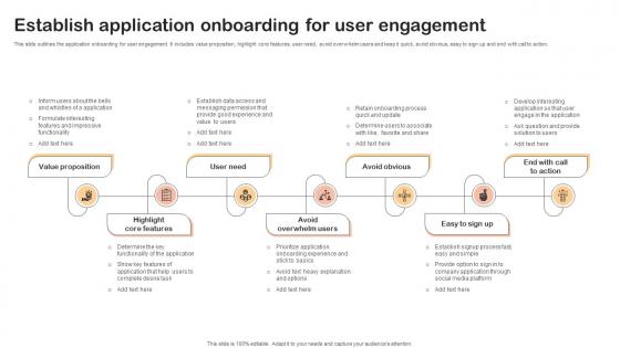 Establish Application Onboarding For User Engagement