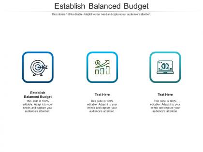 Establish balanced budget ppt powerpoint presentation styles template cpb