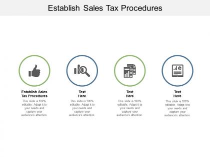 Establish sales tax procedures ppt powerpoint presentation portfolio examples cpb