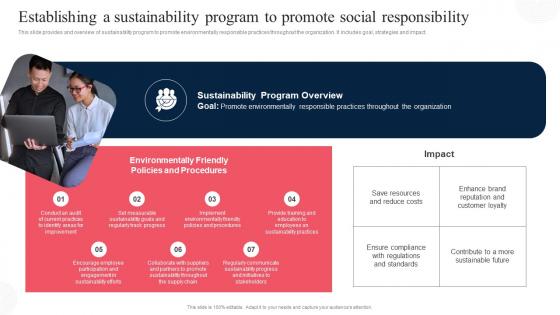 Establishing A Sustainability Program To Promote Corporate Regulatory Compliance Strategy SS V