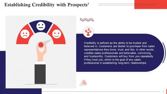 Establishing Credibility With Sales Prospects Training Ppt