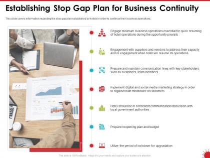 Establishing stop gap plan for business continuity local ppt powerpoint presentation backgrounds