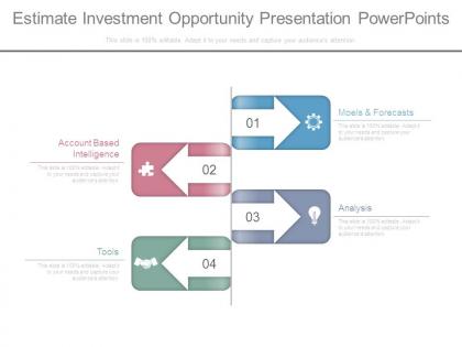 Estimate investment opportunity presentation powerpoints