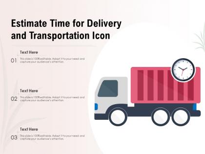 Estimate time for delivery and transportation icon