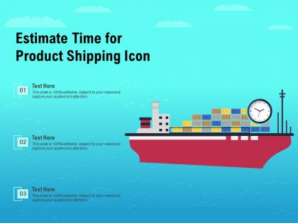 Estimate time for product shipping icon