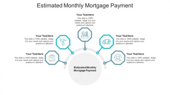 Estimated monthly mortgage payment ppt powerpoint presentation infographics cpb