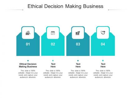 Ethical decision making business ppt powerpoint presentation file examples cpb