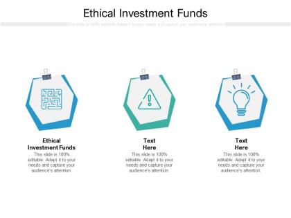 Ethical investment funds ppt powerpoint presentation ideas slides cpb
