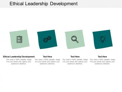 Ethical leadership development ppt powerpoint presentation slides graphics template cpb