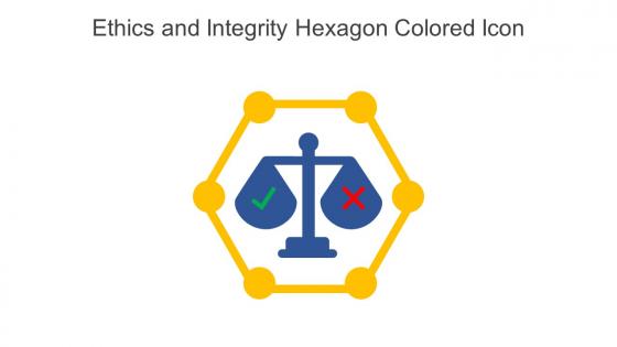 Ethics And Integrity Hexagon Colored Icon In Powerpoint Pptx Png And Editable Eps Format