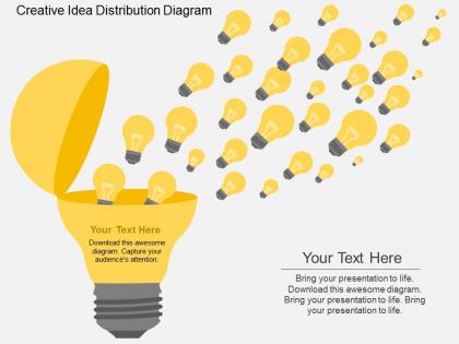 Eu creative idea distribution diagram flat powerpoint design