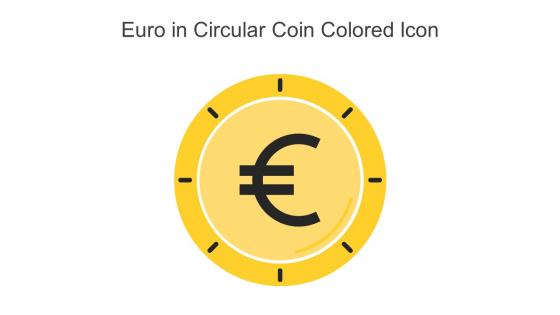 Euro In Circular Coin Colored Icon In Powerpoint Pptx Png And Editable Eps Format