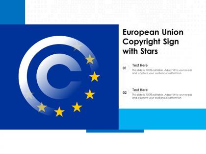 European union copyright sign with stars