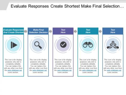 Evaluate responses and create shortest make final selection decision